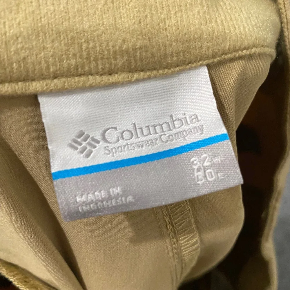 Columbia PFG Mens 32x30 Tan Khaki Performance Fishing Cargo Pants XM6670